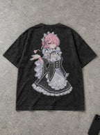 Pout Maid – T-Shirt – flat-lay | Re Zero