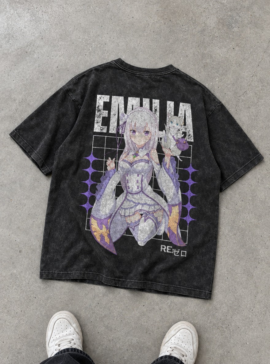 Puck Embrace – T-Shirt – flat-lay | Re Zero