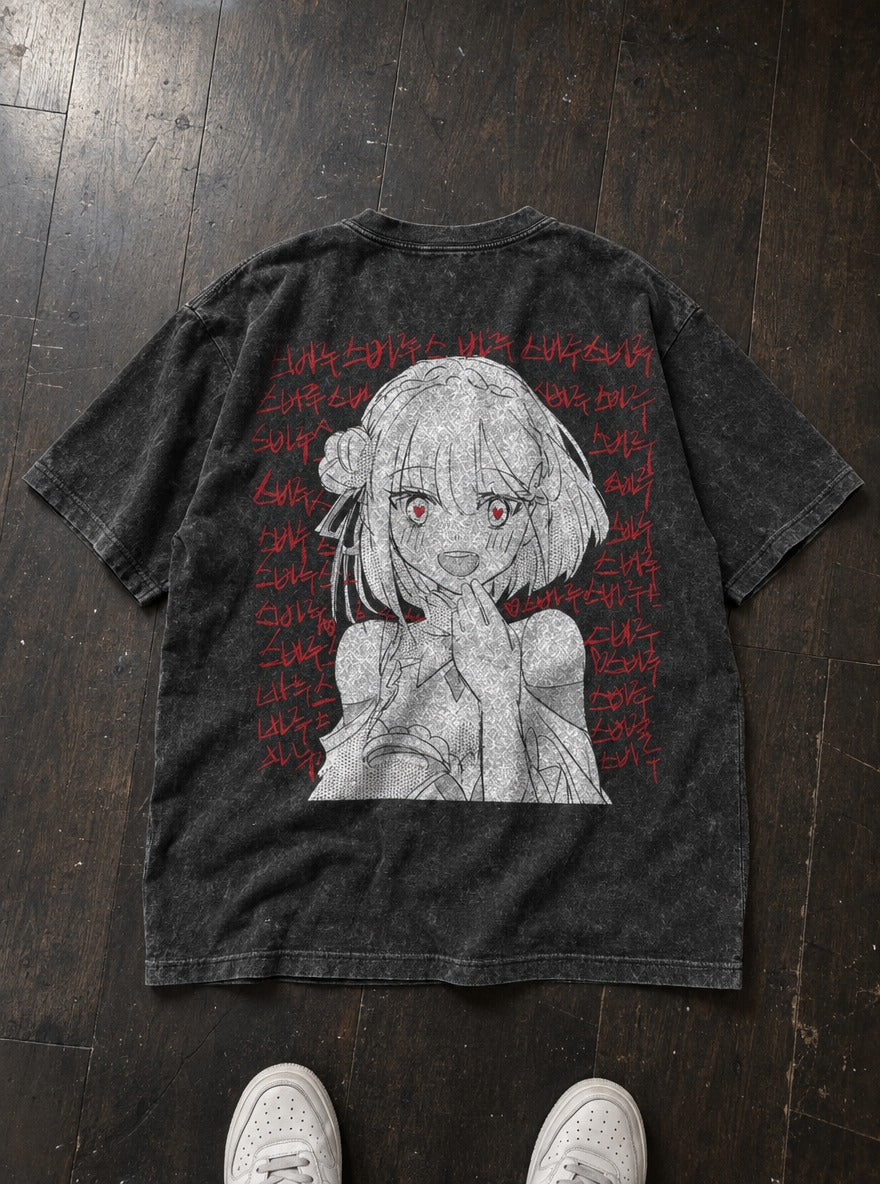 Scribbled Heart – T-Shirt – flat-lay | Re Zero