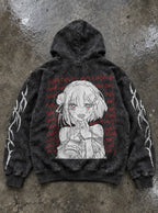 Scribbled Heart – Hoodie – flat-lay | Re Zero