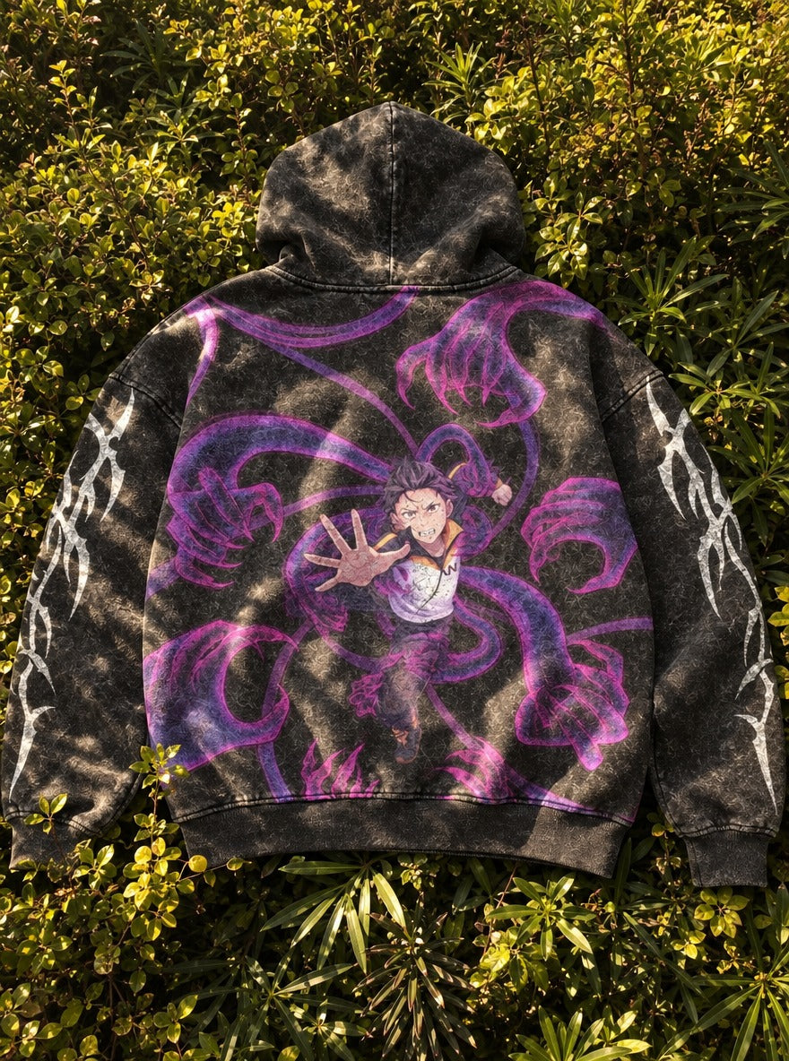 Shadow Lunge – Hoodie – flat-lay | Re Zero