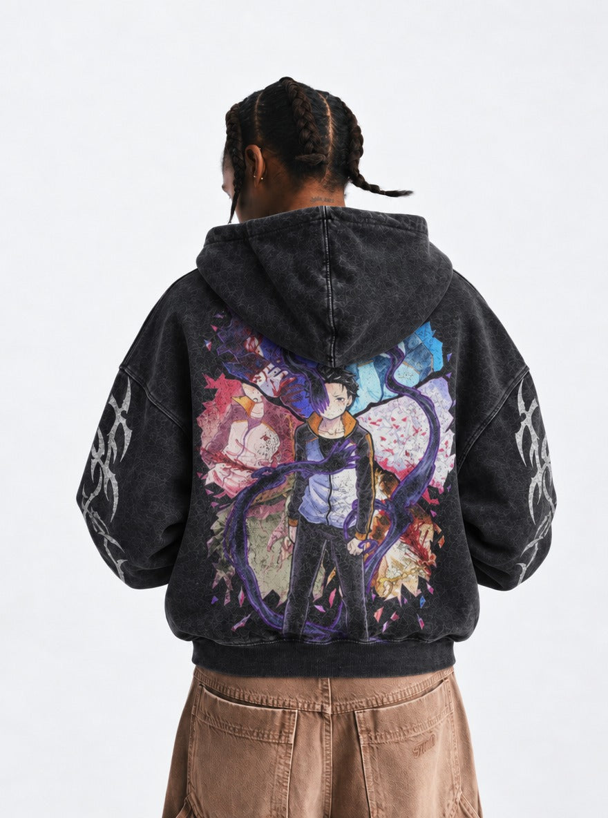 Shattered Tendrils – Hoodie – model shot | Re Zero