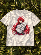 Rias Gremory – White Tee – flat-lay | Meme Tees