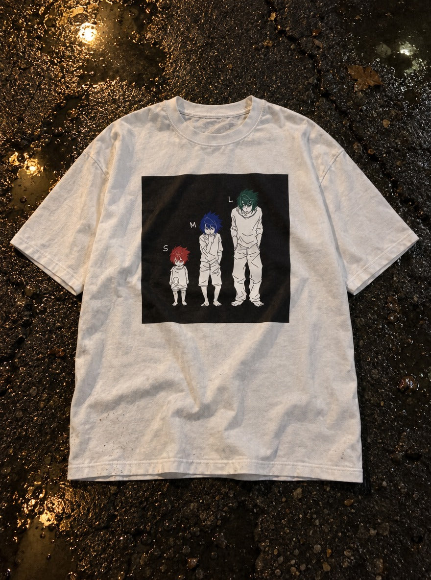 S M L – White Tee – flat-lay | Meme Tees