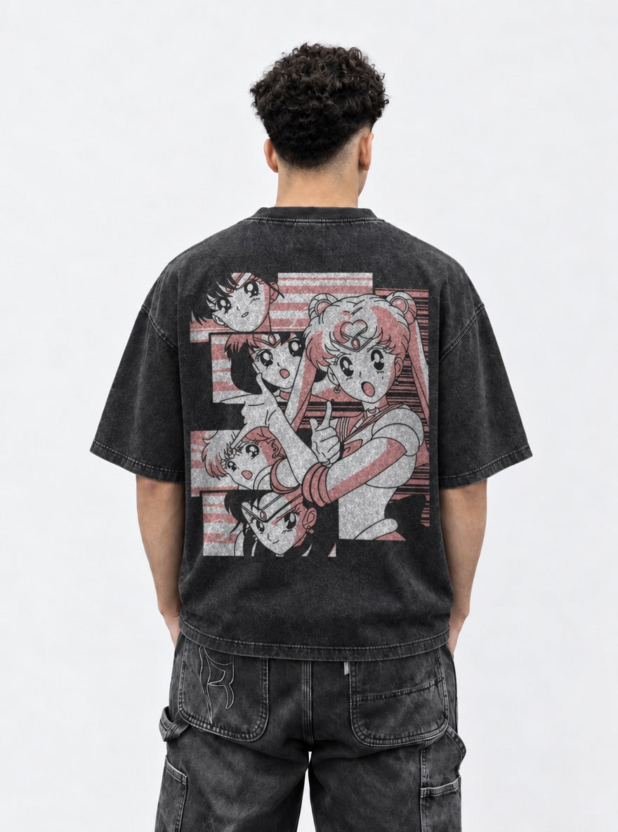 Coral Collage – T-Shirt – model shot | Sailor Moon
