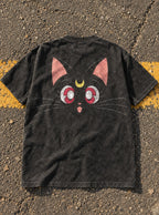 Crescent Cat – T-Shirt – flat-lay | Sailor Moon