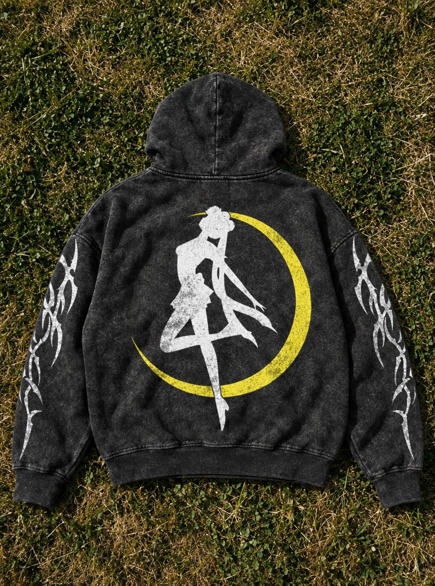 Crescent Perch – Hoodie – flat-lay | Sailor Moon