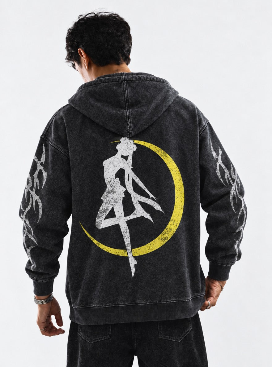 Crescent Perch – Hoodie – model shot | Sailor Moon