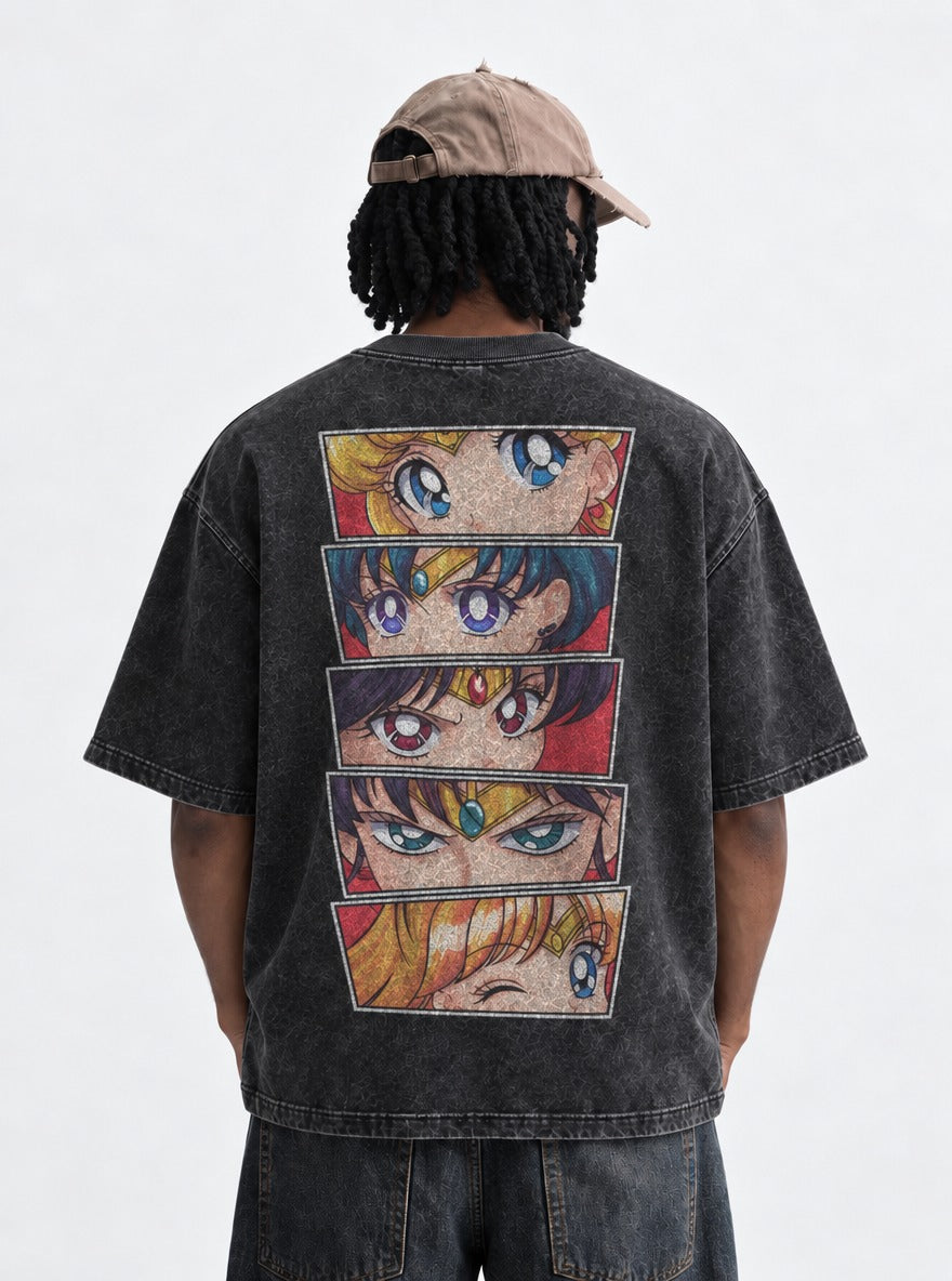 Gilded Panels – T-Shirt – model shot | Sailor Moon