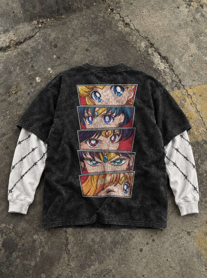 Gilded Panels – Double Sleeves – flat-lay | Sailor Moon