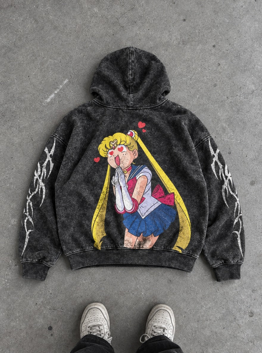 Heart Eyes – Hoodie – flat-lay | Sailor Moon