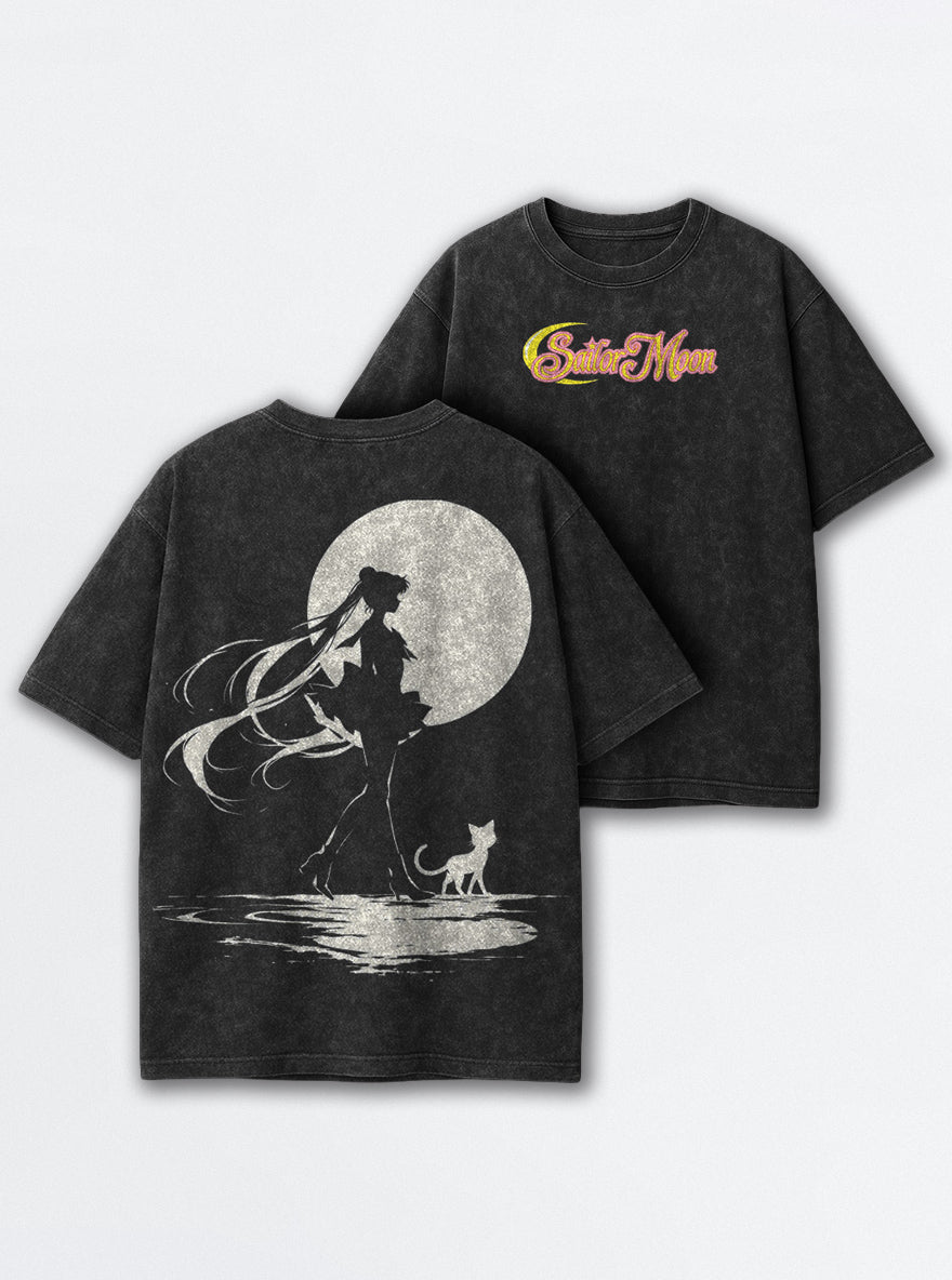 Moonlit Companion – T-Shirt – mockup | Sailor Moon