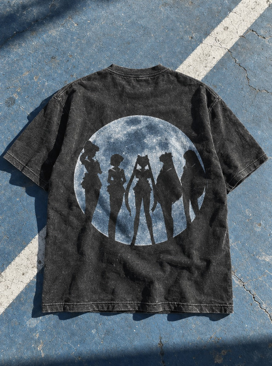 Moonlit Five – T-Shirt – flat-lay | Sailor Moon