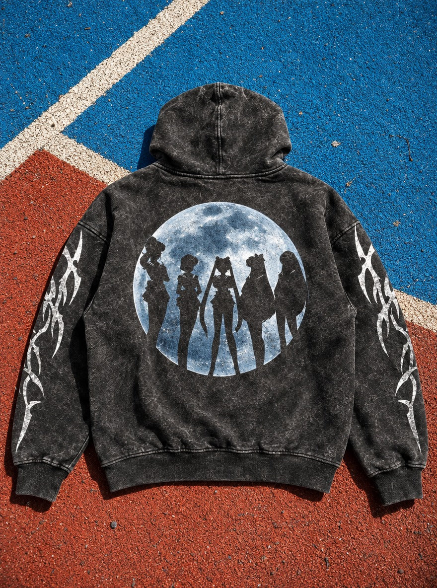 Moonlit Five – Hoodie – flat-lay | Sailor Moon