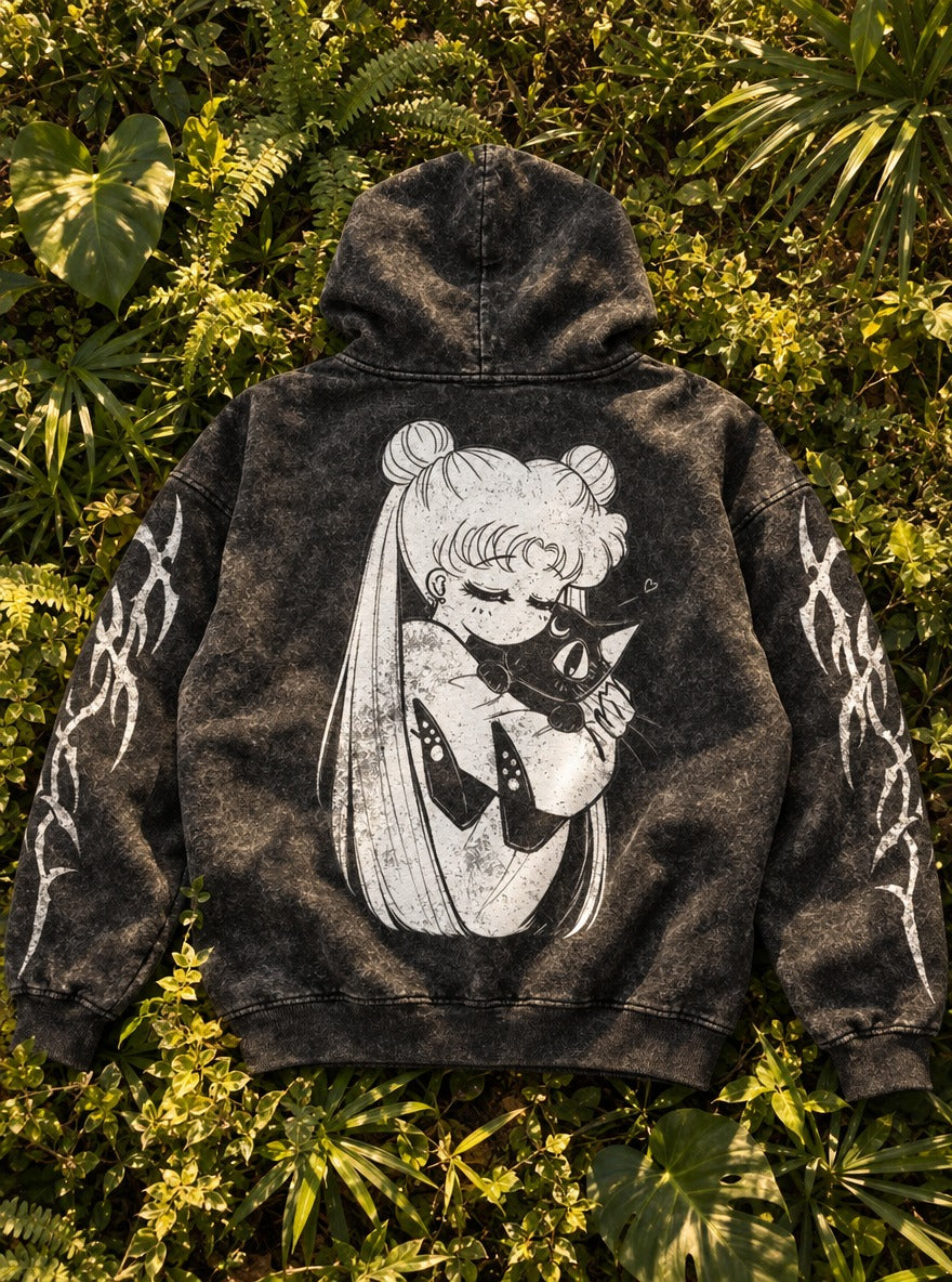 Tender Embrace – Hoodie – flat-lay | Sailor Moon