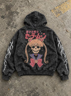 Twintail Skull – Hoodie – flat-lay | Sailor Moon