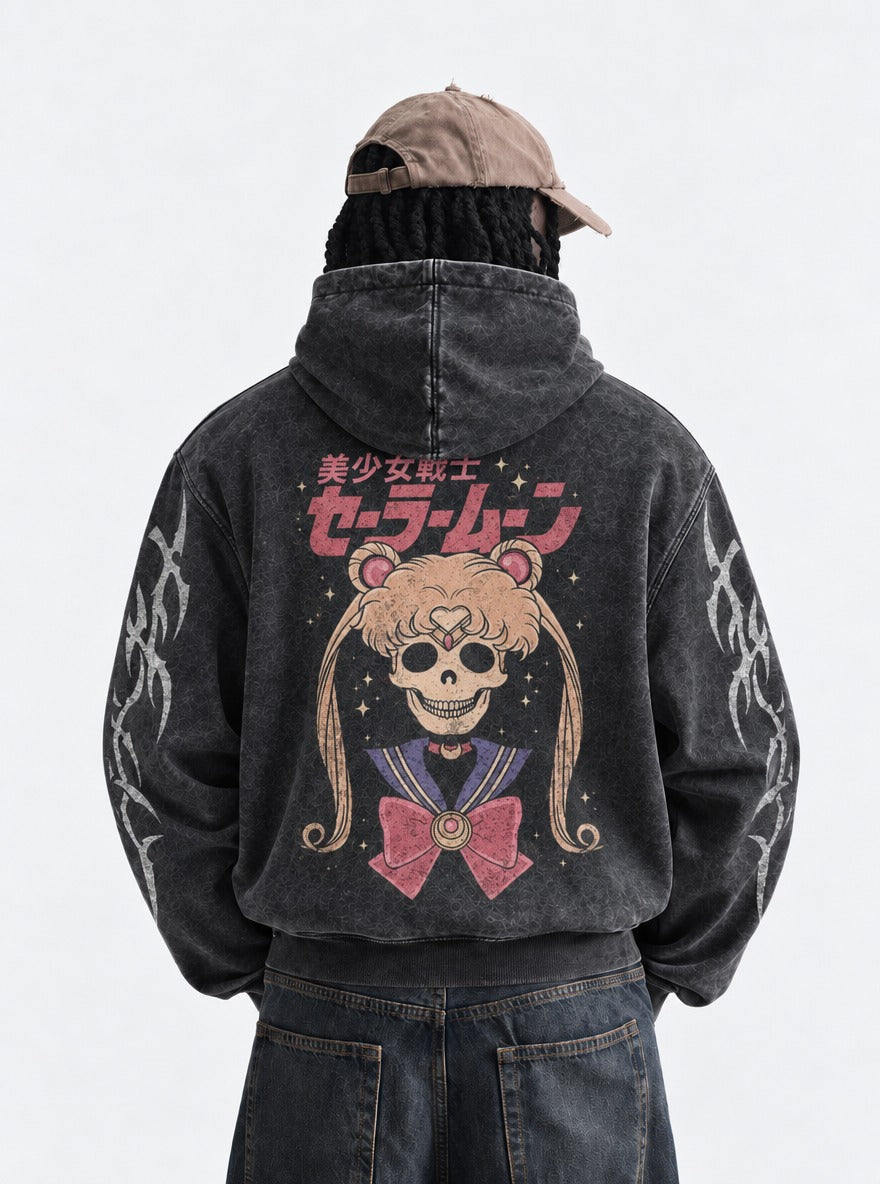 Twintail Skull – Hoodie – model shot | Sailor Moon