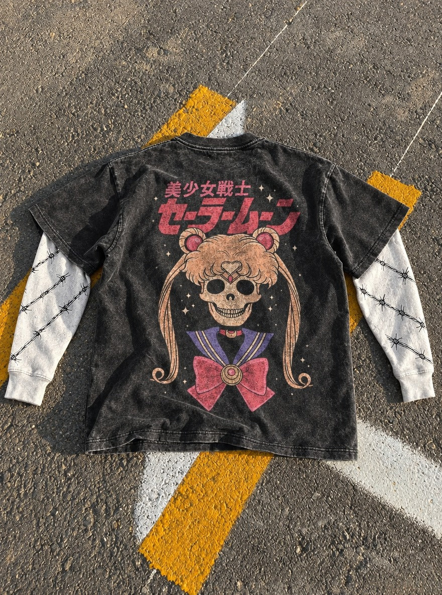 Twintail Skull – Double Sleeves – flat-lay | Sailor Moon