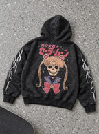 Twintail Skull – Hoodie – flat-lay | Sailor Moon