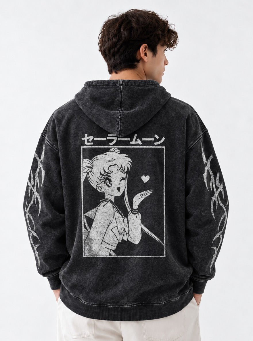 Winking Heart – Hoodie – model shot | Sailor Moon