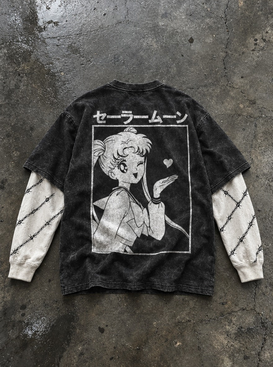 Winking Heart – Double Sleeves – flat-lay | Sailor Moon