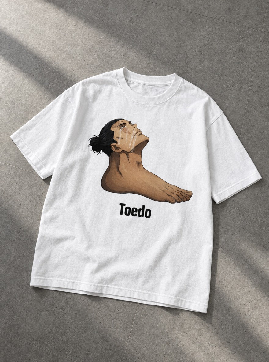 Toe Do – White Tee – flat-lay | Meme Tees