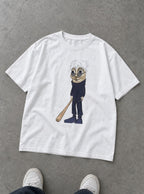 TTT Satoru – White Tee – flat-lay | Meme Tees
