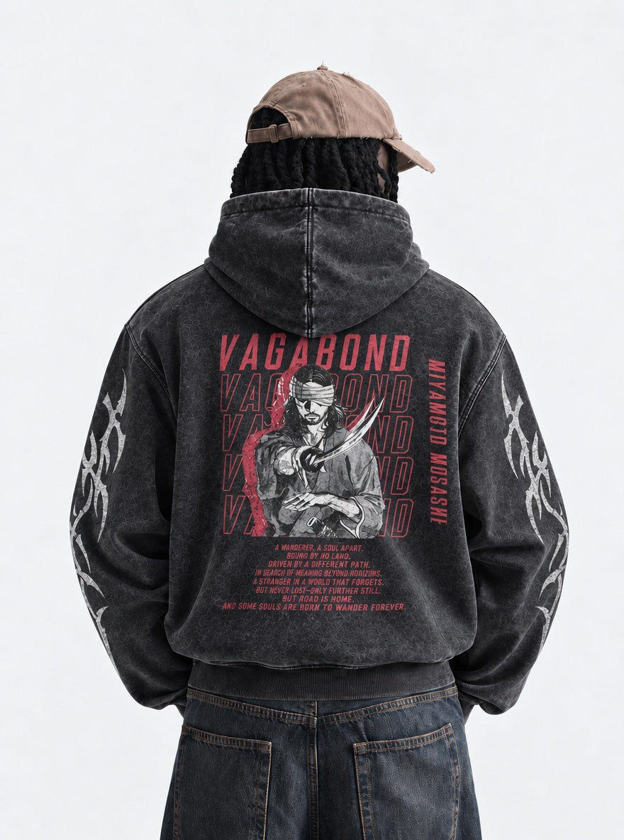 Musashi Red Echo – Hoodie – model shot | Vagabond