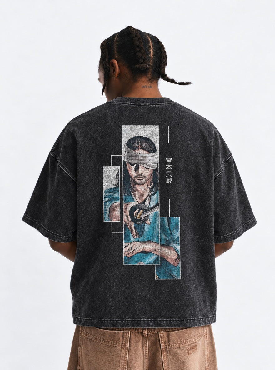 Blindfold Musashi – T-Shirt – model shot | Vagabond