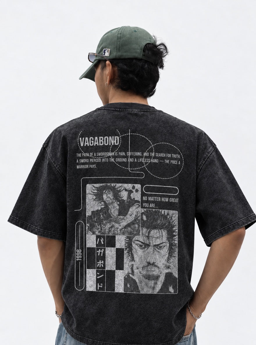 Musashi Stare – T-Shirt – model shot | Vagabond