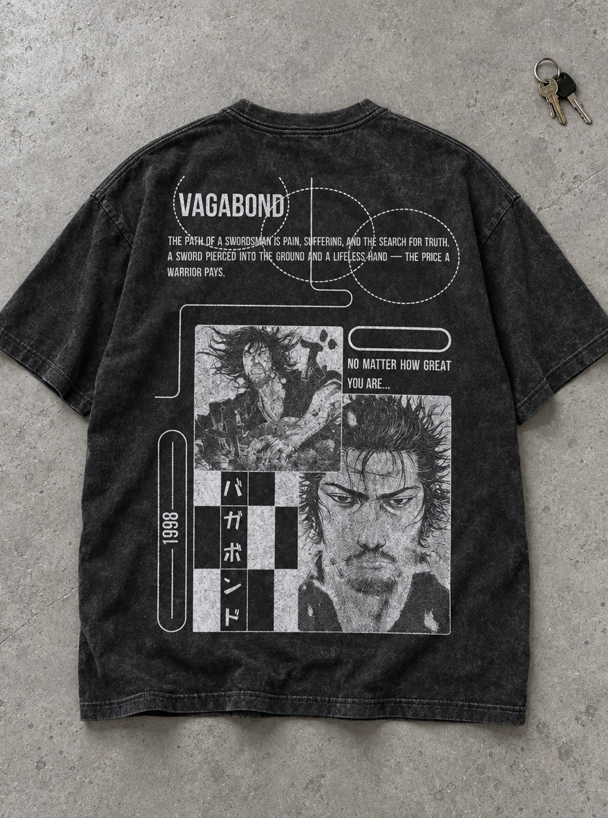 Musashi Stare – T-Shirt – flat-lay | Vagabond