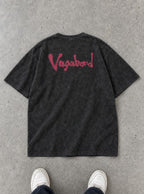 Red Brush Script – T-Shirt – flat-lay | Vagabond