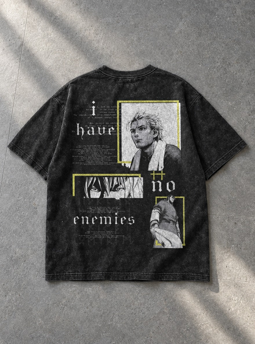 No Enemies Thorfinn – T-Shirt – flat-lay | Vinland Saga