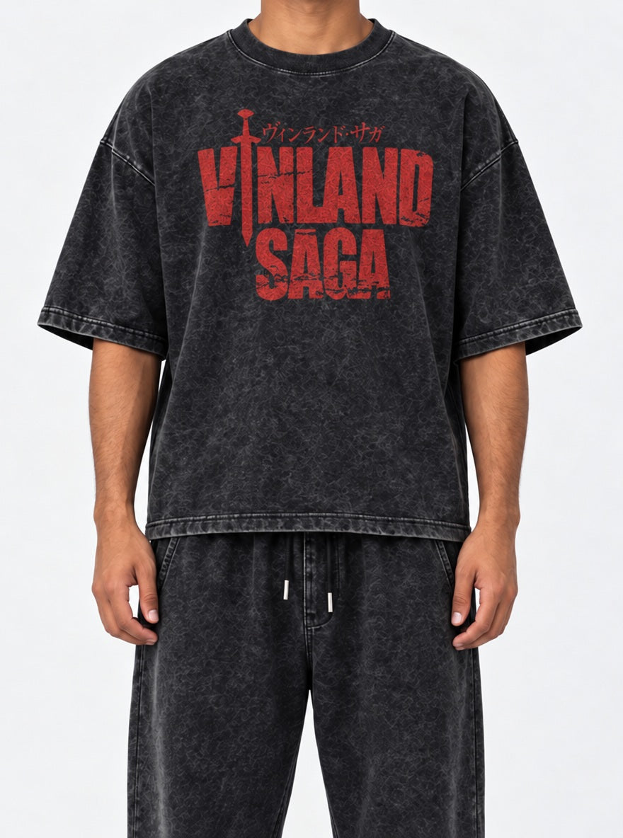 Red Sword Logo – T-Shirt – model shot | Vinland Saga