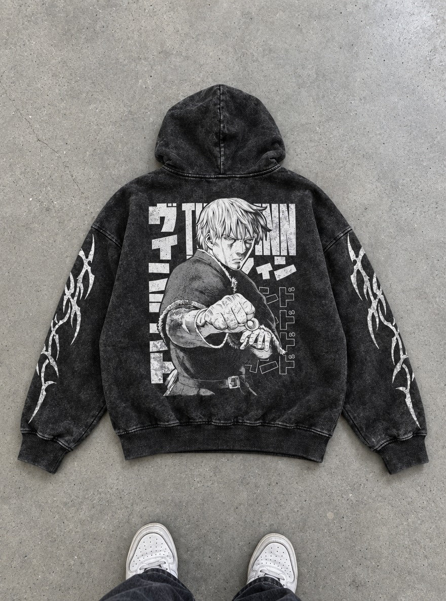 Thorfinn Fist – Hoodie – flat-lay | Vinland Saga