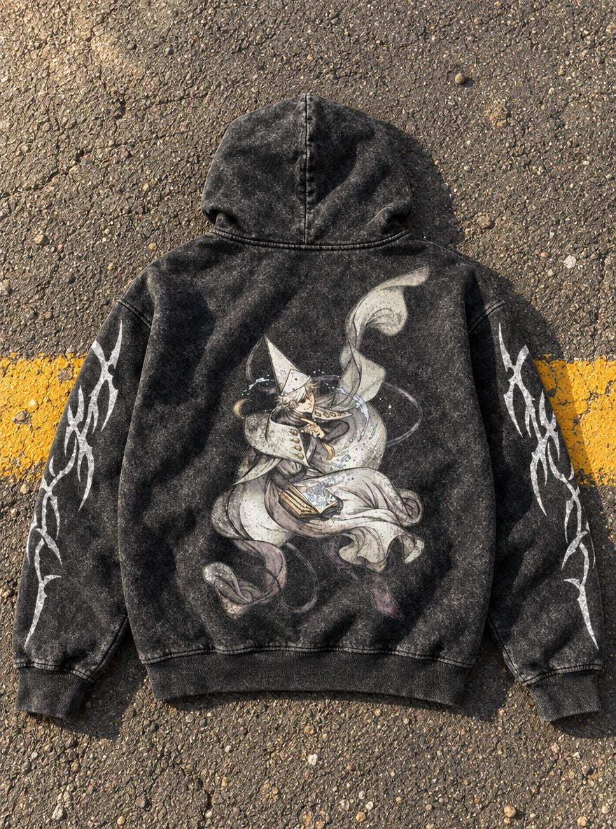 Floating Torrent – Hoodie – flat-lay | Witch Hat Atelier