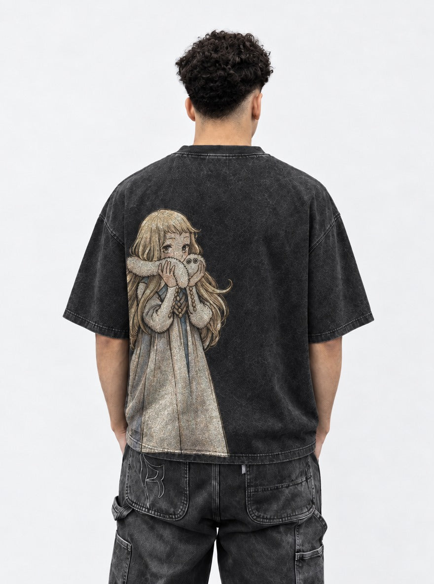 Fluffy Hug – T-Shirt – model shot | Witch Hat Atelier