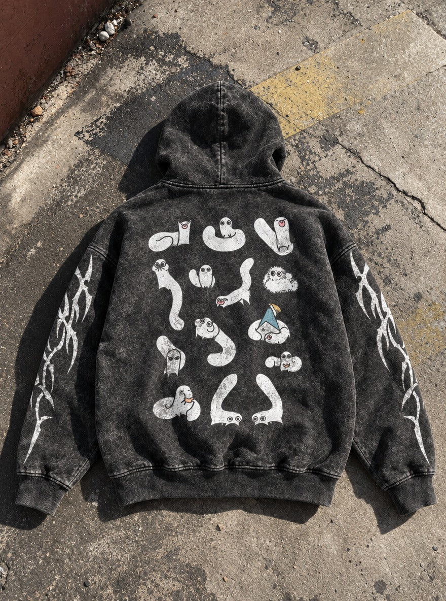 Ghostly Parade – Hoodie – flat-lay | Witch Hat Atelier