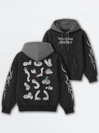 Ghostly Parade – Black & Grey Hoodie – mockup | Witch Hat Atelier
