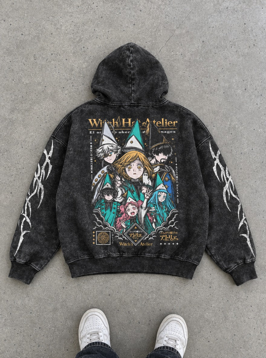 Owlbound Circle – Hoodie – flat-lay | Witch Hat Atelier