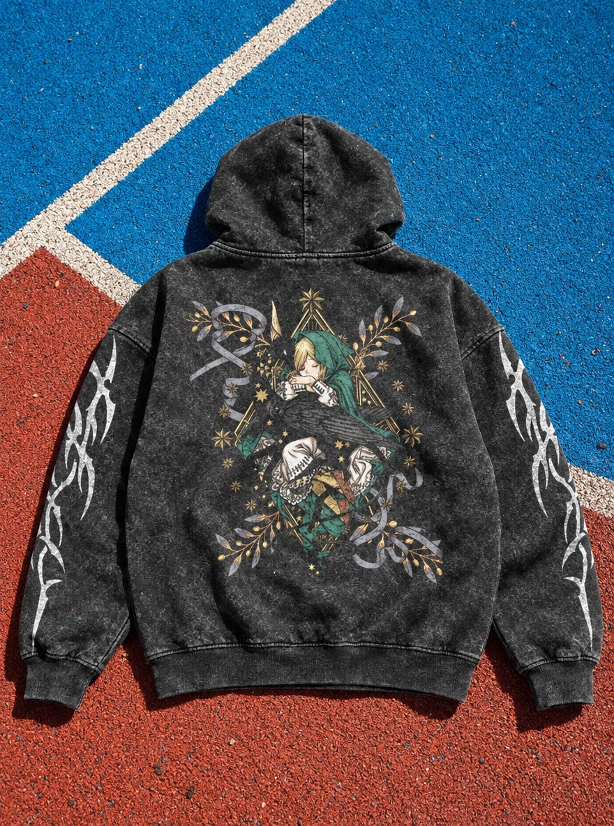Raven Rest – Hoodie – flat-lay | Witch Hat Atelier