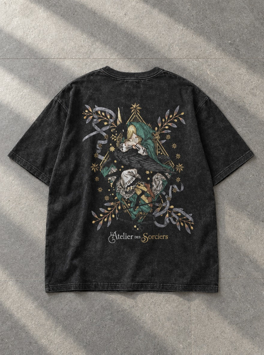 Raven Rest – T-Shirt – flat-lay | Witch Hat Atelier