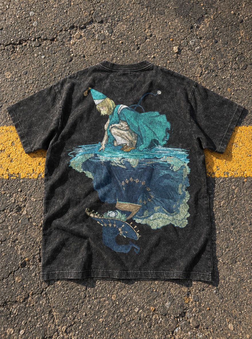 Reflected Witch – T-Shirt – flat-lay | Witch Hat Atelier