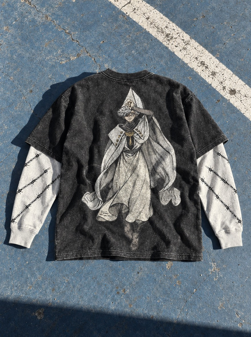 Silver Cloak – Double Sleeves – flat-lay | Witch Hat Atelier