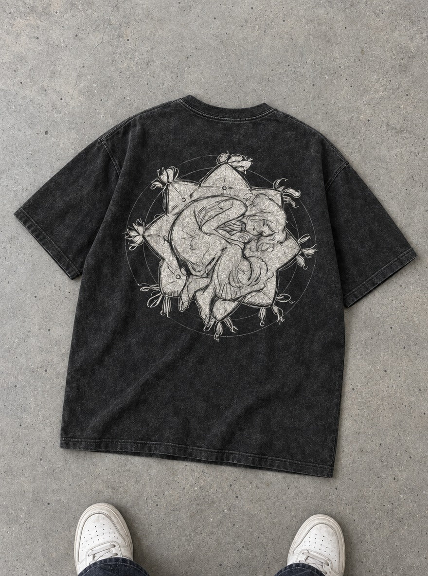 Starlit Slumber – T-Shirt – flat-lay | Witch Hat Atelier
