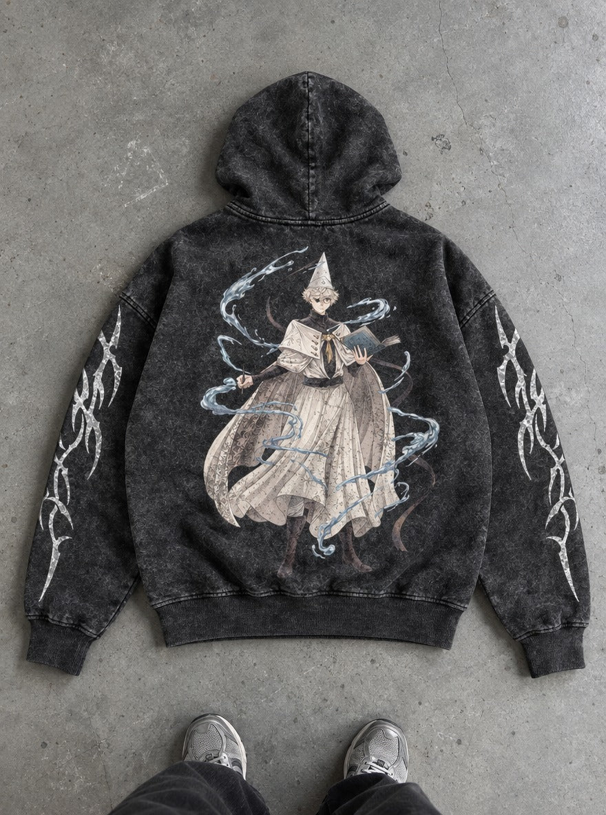 Tidal Scholar – Hoodie – flat-lay | Witch Hat Atelier