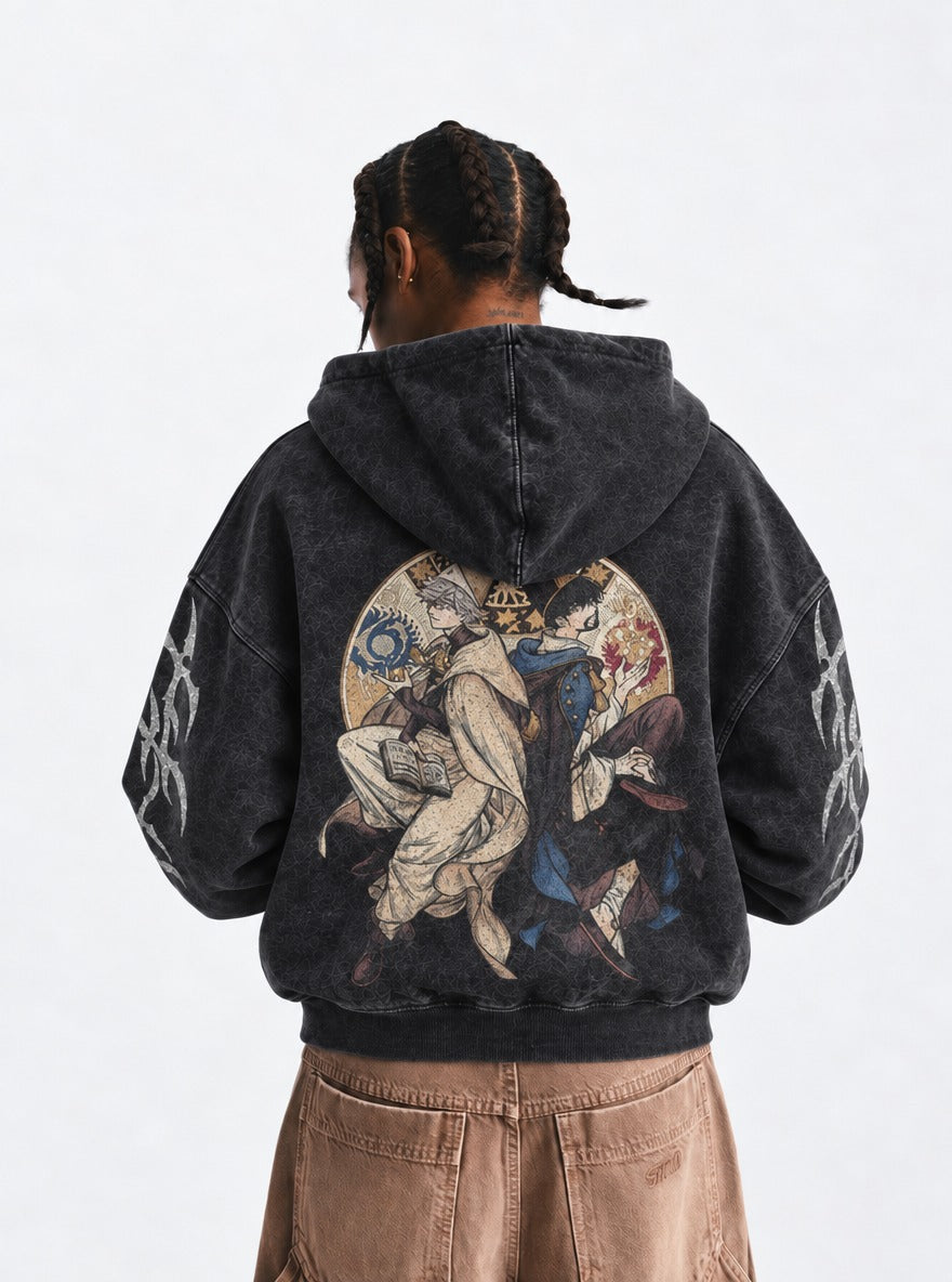 Twin Sigils – Hoodie – model shot | Witch Hat Atelier