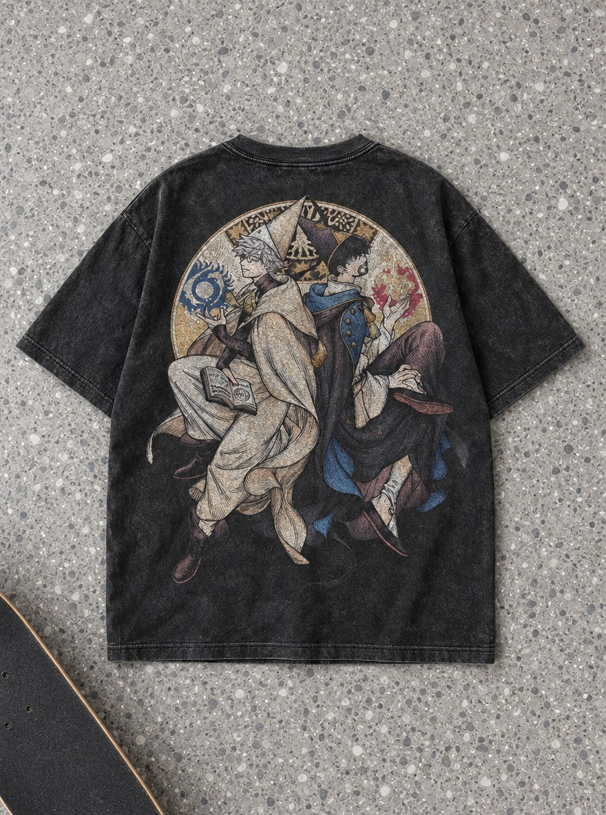Twin Sigils – T-Shirt – flat-lay | Witch Hat Atelier