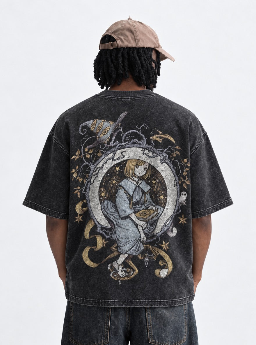Wreathbound Witch – T-Shirt – model shot | Witch Hat Atelier