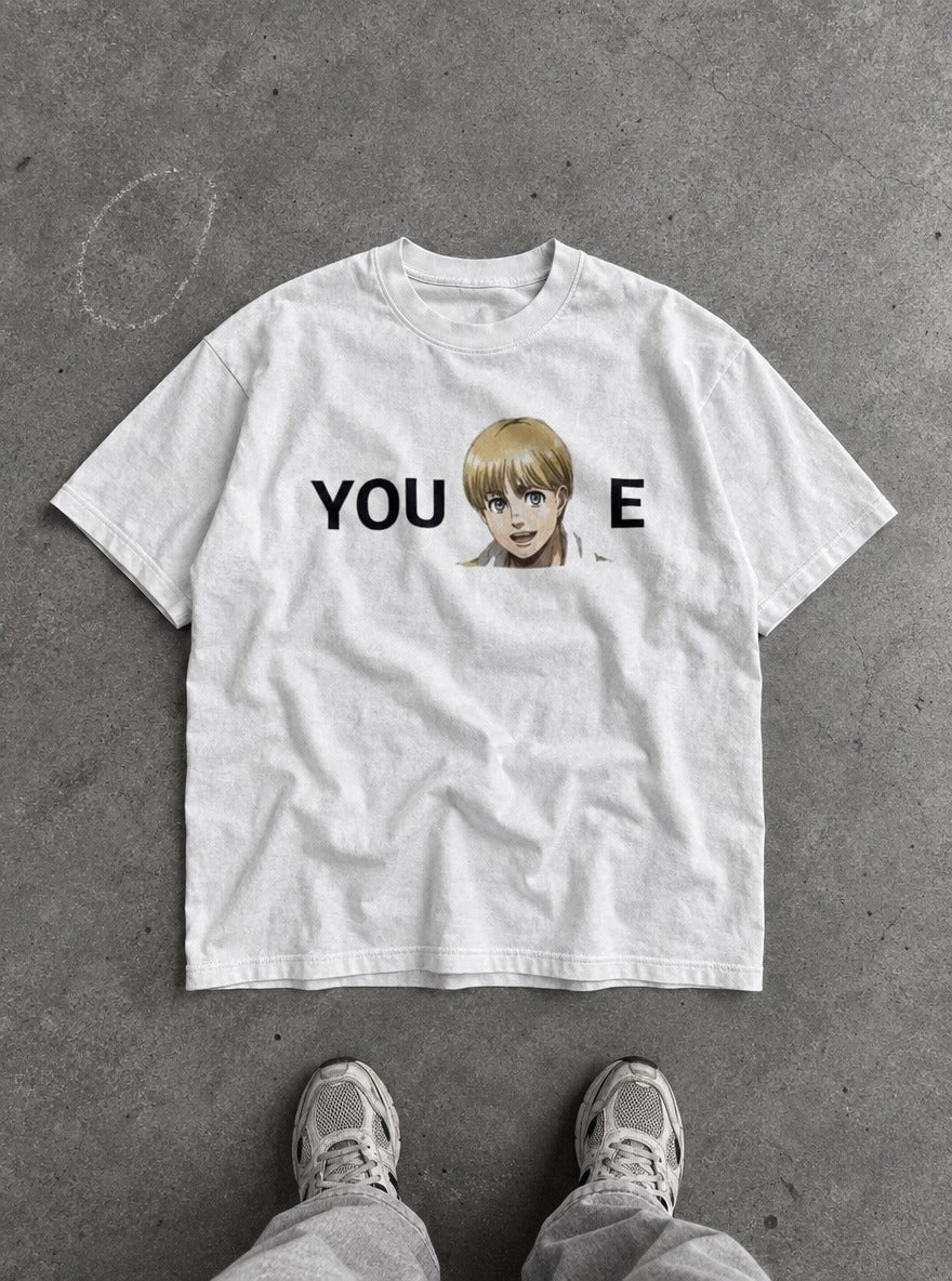 You Armin E – White Tee – flat-lay | Meme Tees